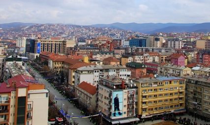Pristina overview from Grand Hotel